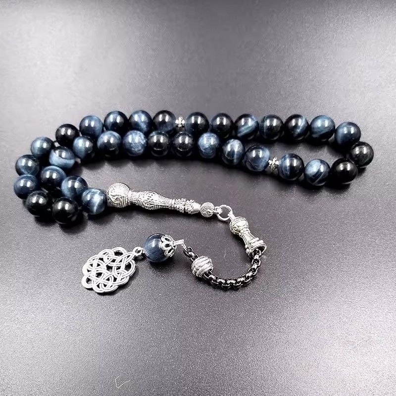 Muslim prayer bead bracelet 10MM natural weathered agate 33 prayer beads TASBIH, cross-border jewelry from the Middle East and Indonesia pic 2