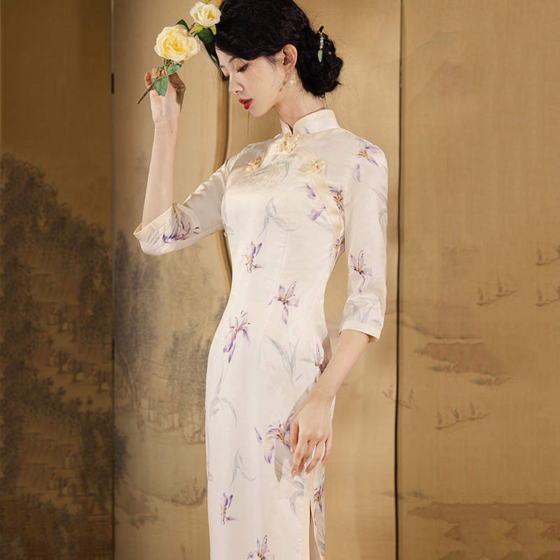 National trend cheongsam for women, Republic of China couple battle robes, Mongolian robes, slimming design sense pic 22