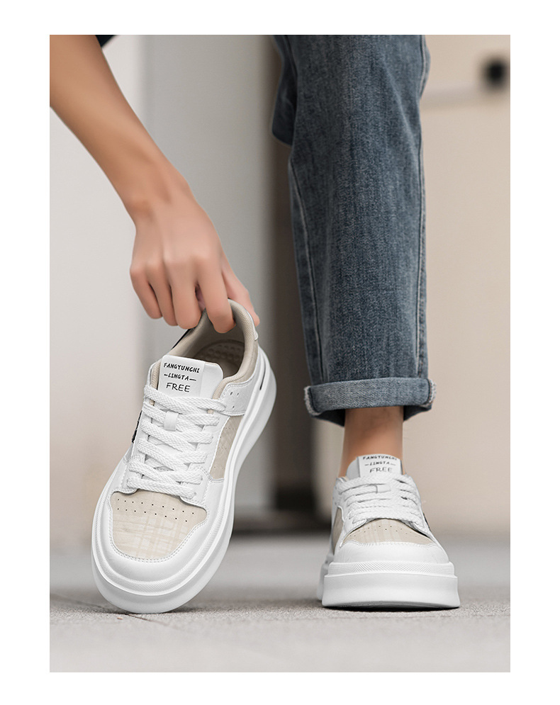 厚底运动单鞋轻便透气时尚春夏季新款高品质港风板鞋男软底休闲鞋详情11