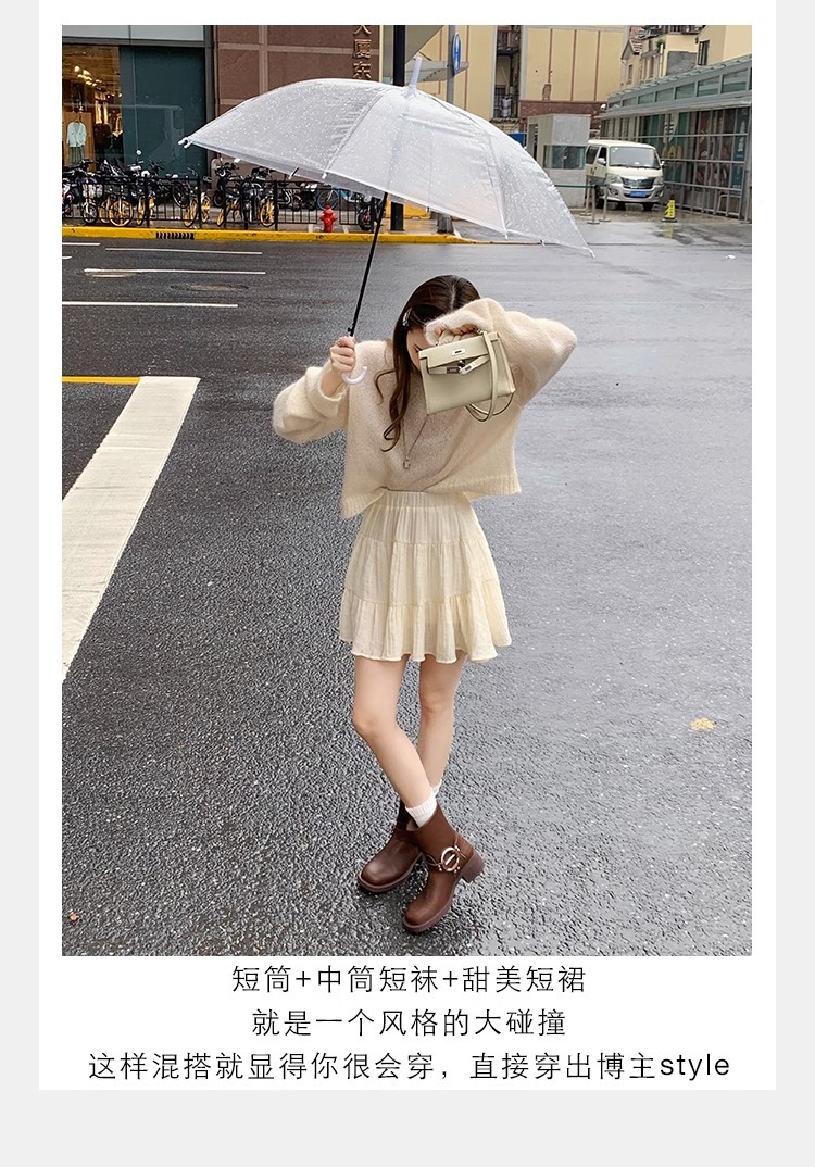 【sheii苏茵茵】梦玲同款~阿miu真皮中高筒西部牛仔靴女骑士长靴详情24