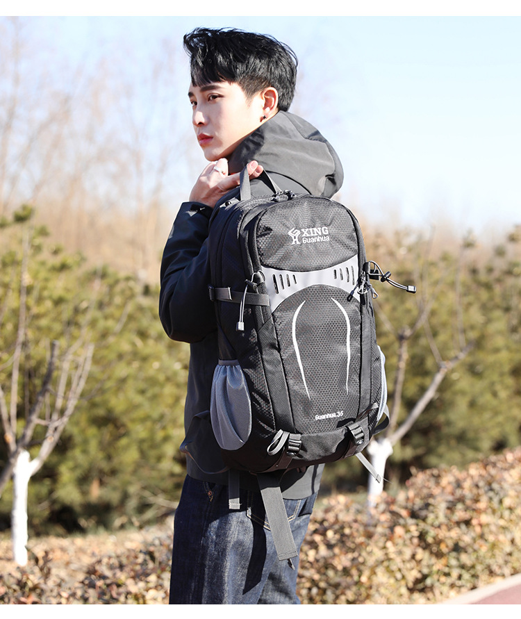 户外大容量登山包耐磨旅行包干湿分离隔层徒步男双肩包气垫背带详情21
