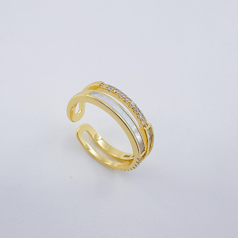 The high-end and light luxury open-top ring of Bai Ling Jewelry is exquisitely super sparkling with micro-inlaid zircon and features an inS-style Japanese, Korean and Japanese ring style for women pic 7