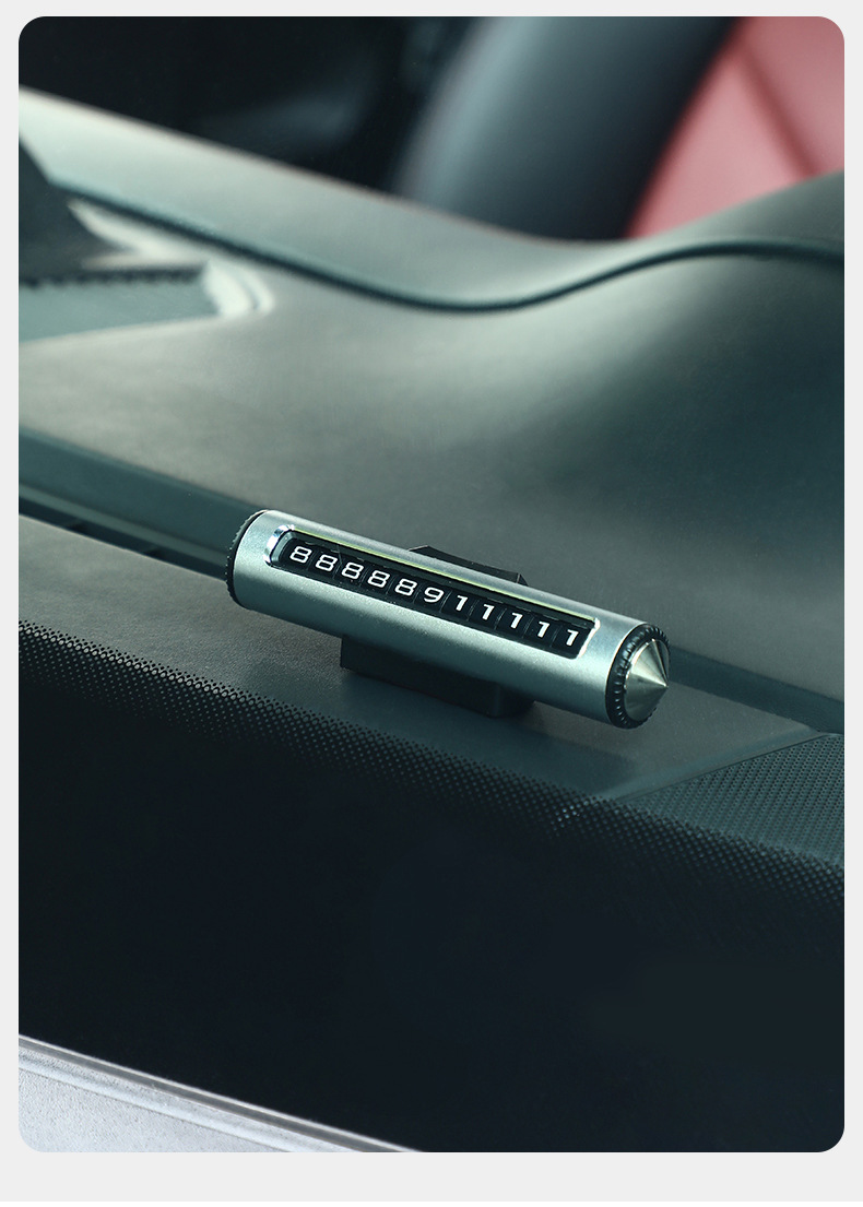 高档滚轮式二合一汽车临时停车号码牌车载挪车电话牌破窗器安全锤详情16