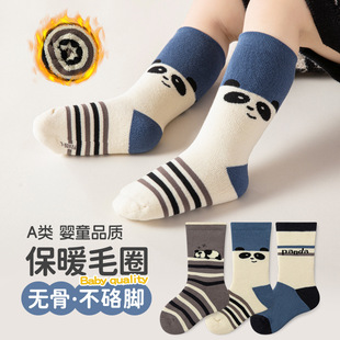 点胶防滑袜地板袜1-3岁宝宝婴儿袜子秋冬儿童中筒袜a类棉学步袜详情7