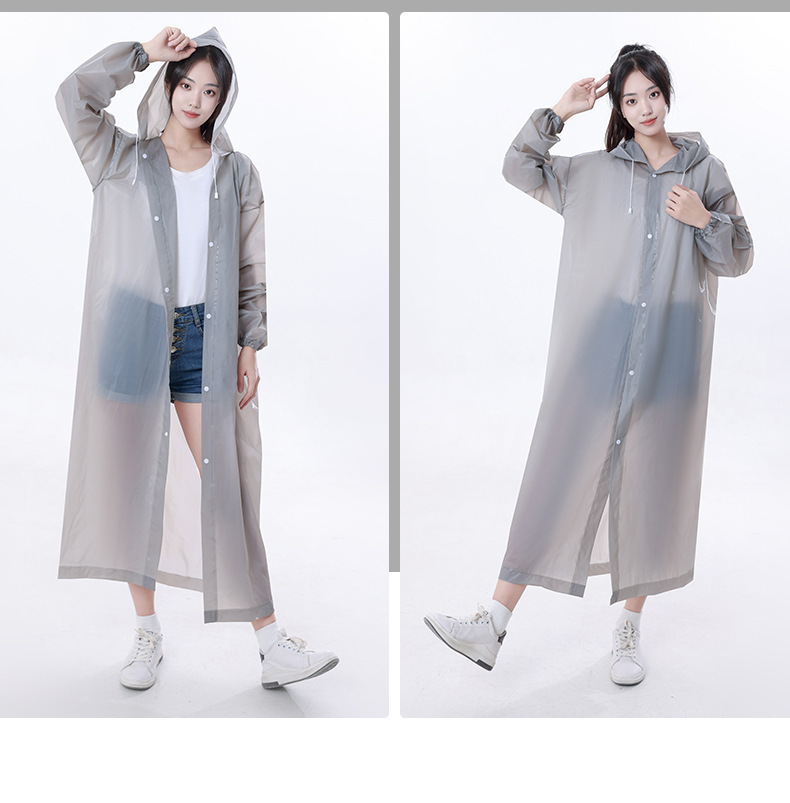 Non-disposable eva one-piece raincoat thickened adult outdoor travel portable raincoat manufacturer wholesale pic 19