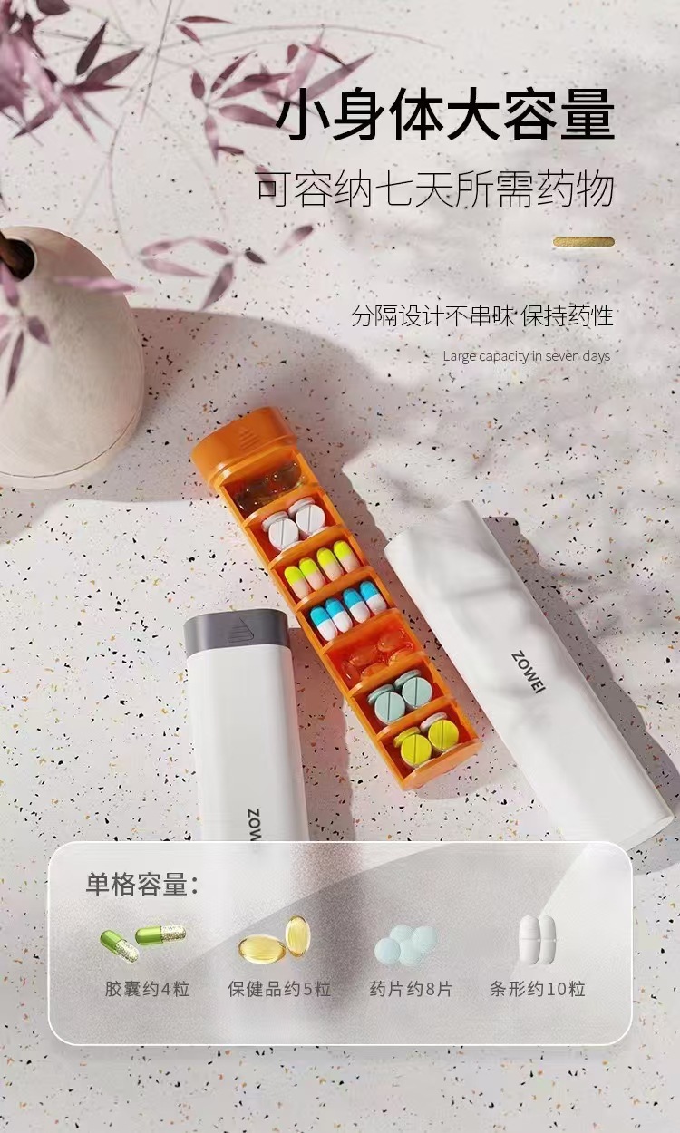 Seven-day medicine box, portable medicine box, 7-day storage box, medicine box, portable storage and repackaging box wholesale pic 7