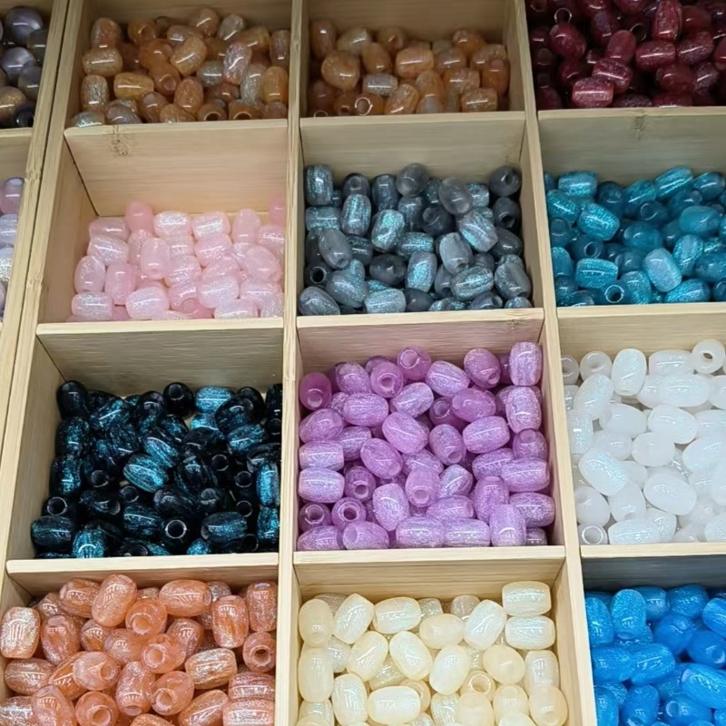 Large aperture 12*16mm resin bucket beads, drum beads, DIY clothing headwear, rope buttons, shoe buttons, beads, clothing accessories and accessories pic 4