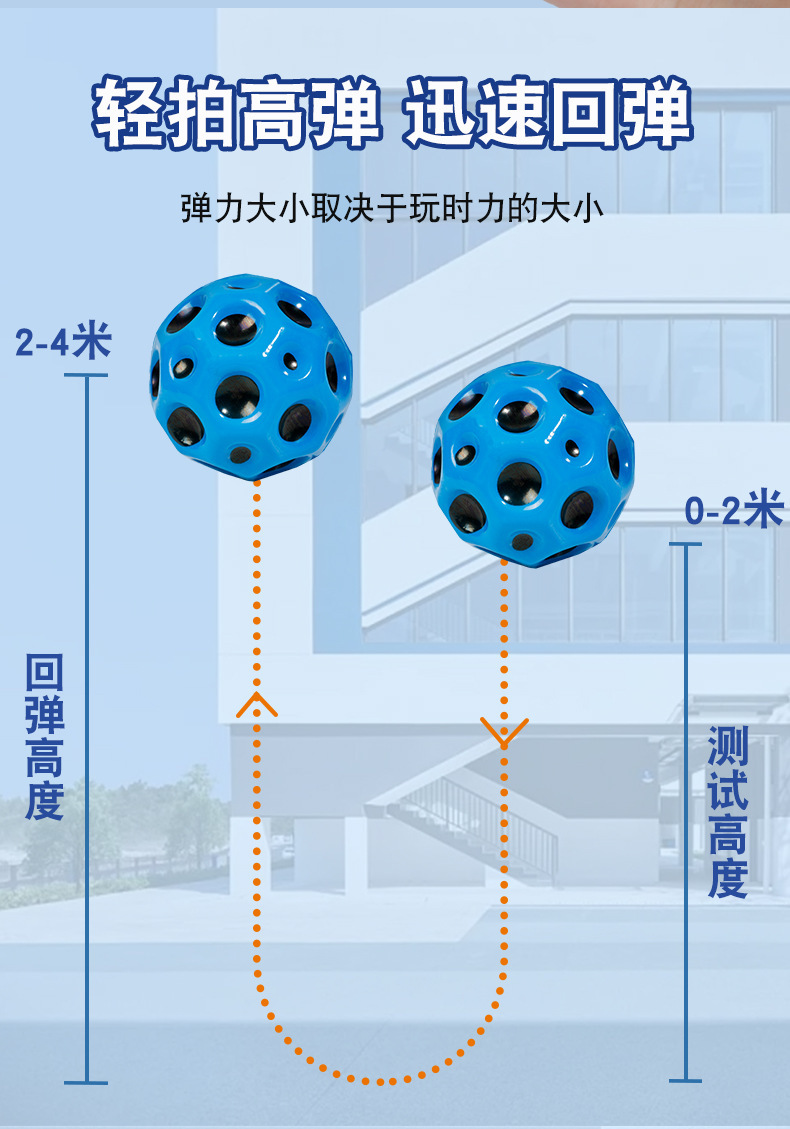 Cross-border elastic balls, hole balls, high-bouncing PU foam balls, parent-child outdoor multi-hole balls, stress-relieving and venting, playing with cats and dogs pic 5