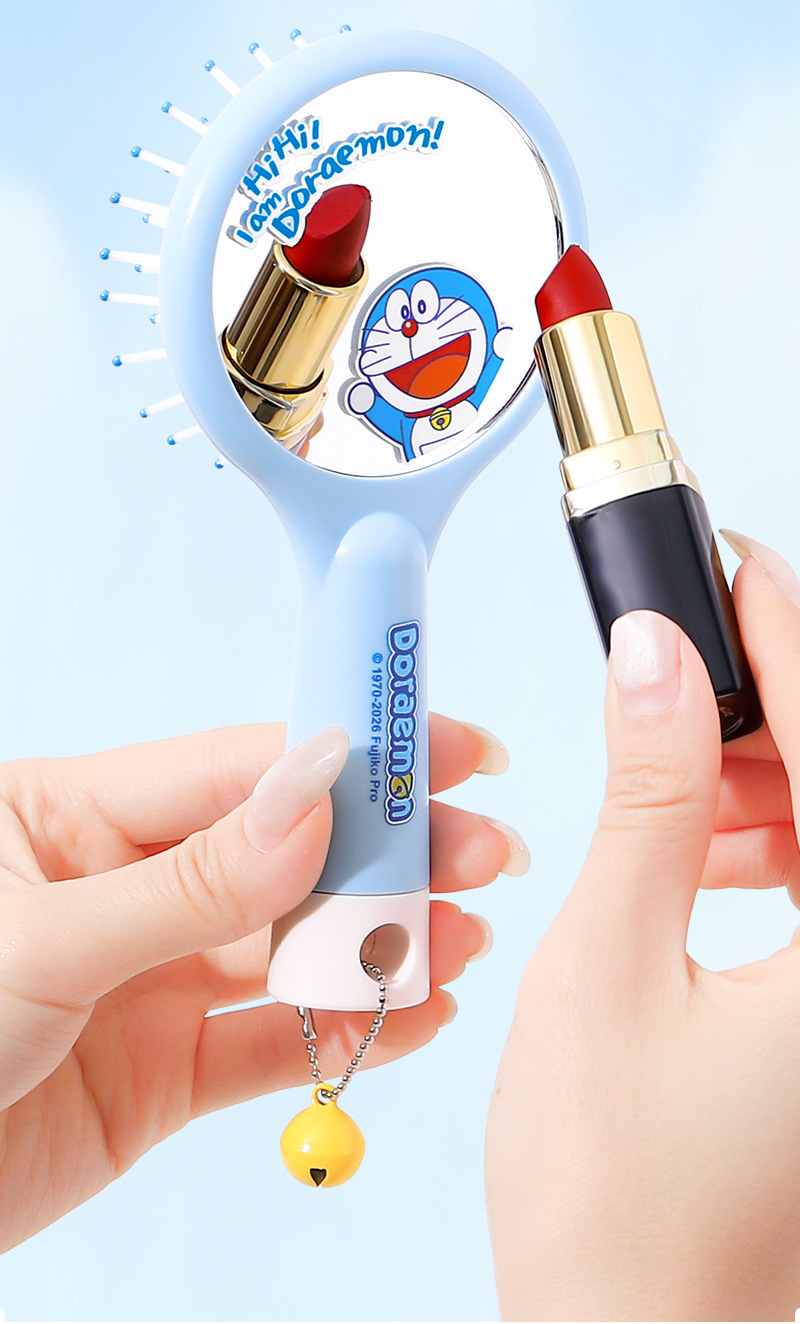This version of the Doraemon authorized creative airbag comb, massage air cushion comb, cartoon cute style student mirror comb pic 9