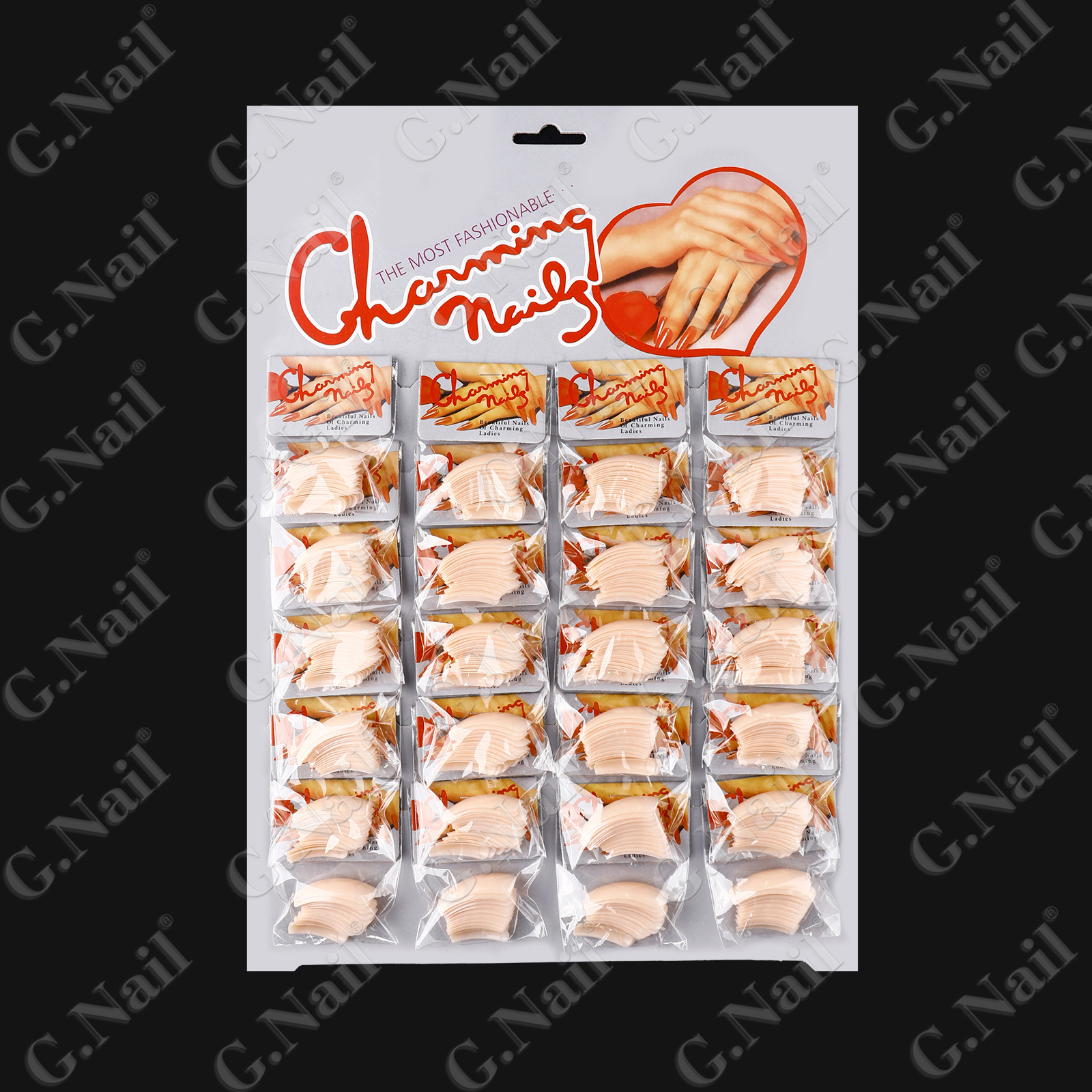 Gnail正品24包卡装美甲甲片自然色白色穿戴甲欧美假指甲甲片批发详情31