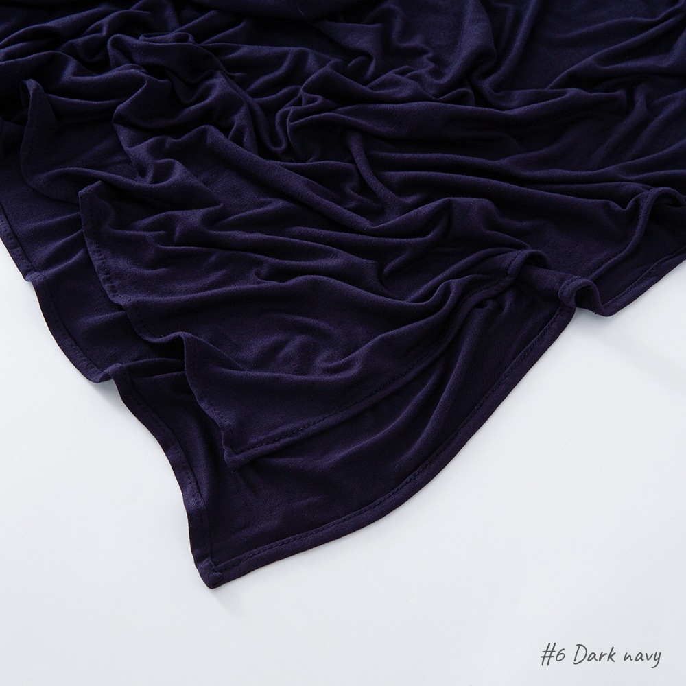 High-quality solid color modal rolled-up mercerized cotton scarves, shawls and headscarves for cross-border Middle East Jerseyscarf pic 27