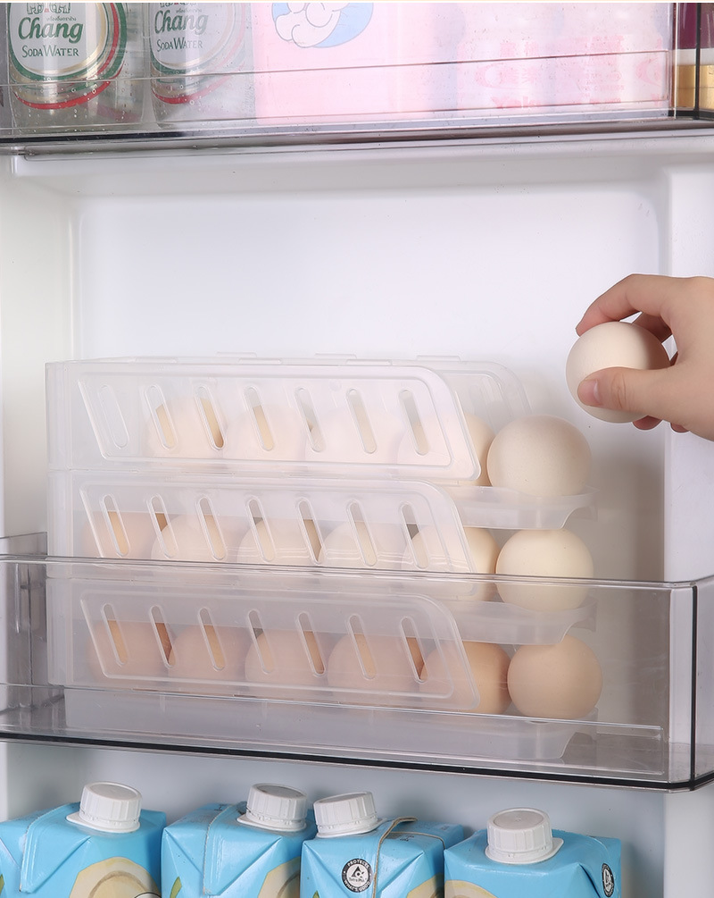 Cross-border refrigerator, egg storage box, egg roller, kitchen, food storage basket, household, foldable, home pic 16