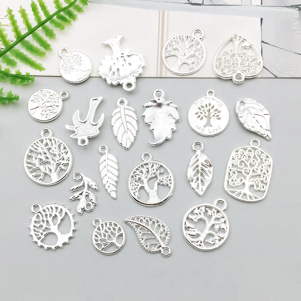 1个新款亮银合金生命树系列吊坠挂件diy手链项链饰品配件详情8