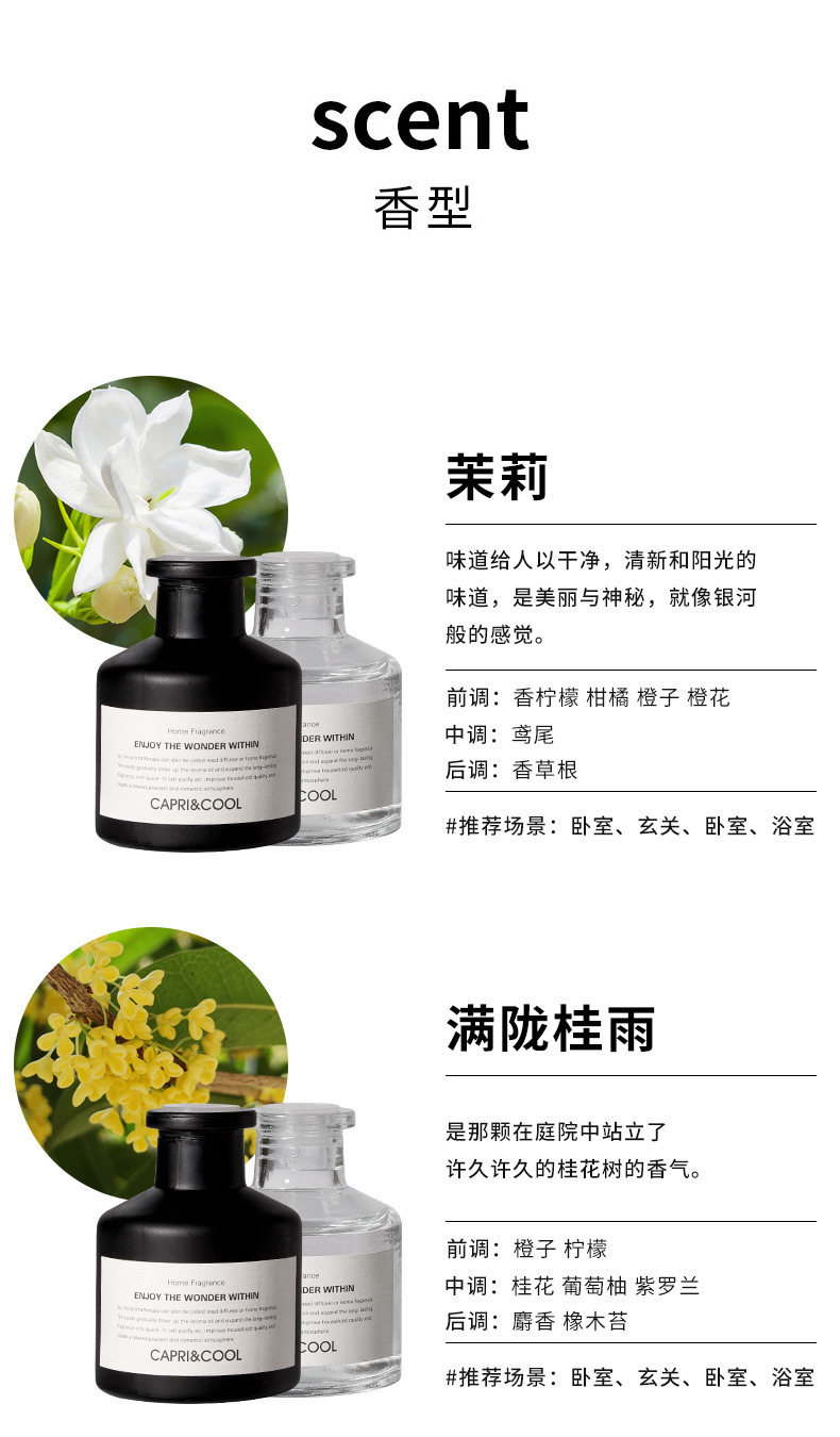 藤条无火香薰精油家用室内持久留香厕所除异味卧室香氛摆件批发详情9