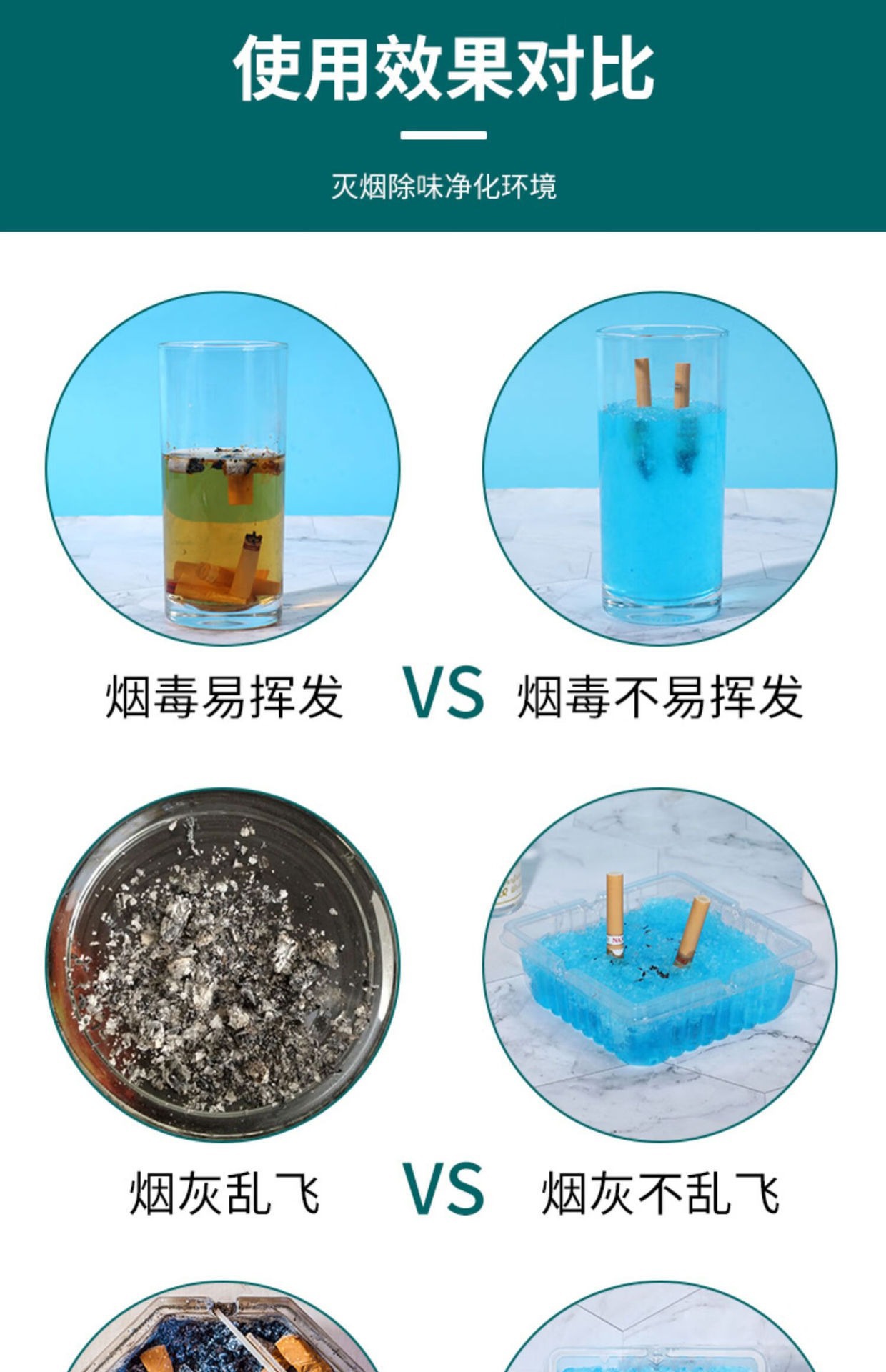 烟灰缸家用一次性灭烟沙环保防飞灰办公室烟缸时尚个性除烟味清洁详情10