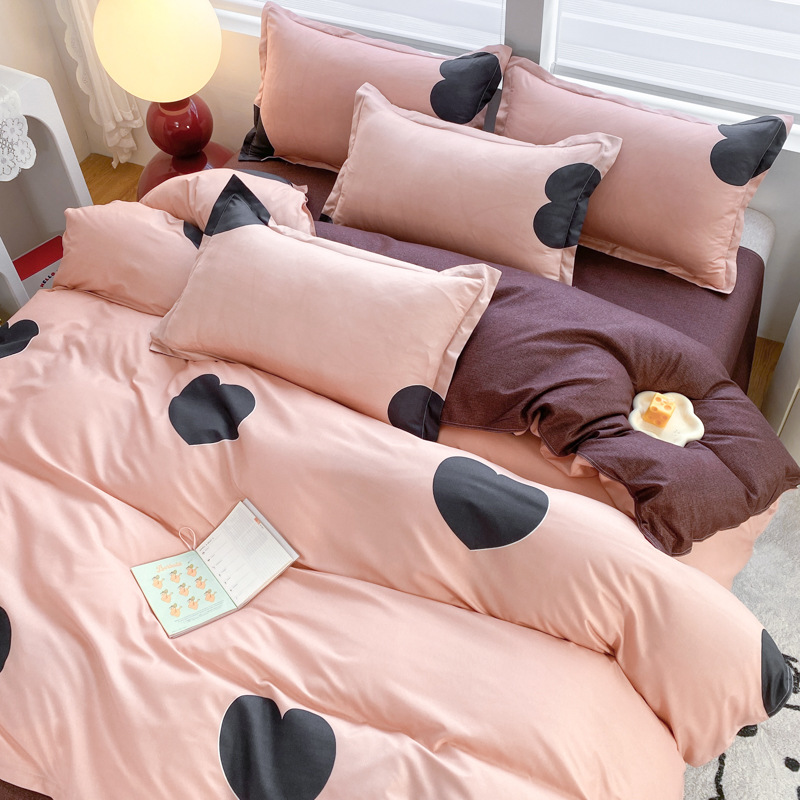 床上用品三件套 礼品芦荟棉床单被套床单四件套一件代发厂家批发详情9