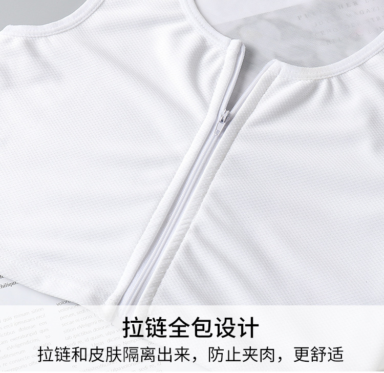 cosplay sports underwear: girl with a tight chest, plump girl, mm with a zipper, student to prevent exposure, cool T-shaped corset lesT to make the breasts look smaller pic 20