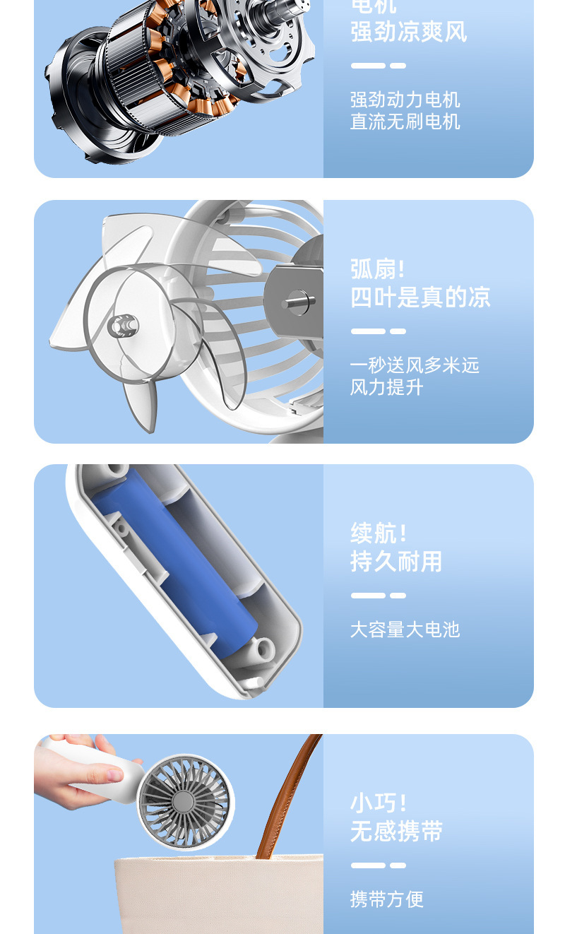 夏季挂脖风扇USB充电懒人便捷式无叶小风扇户外运动挂脖子小风扇详情38