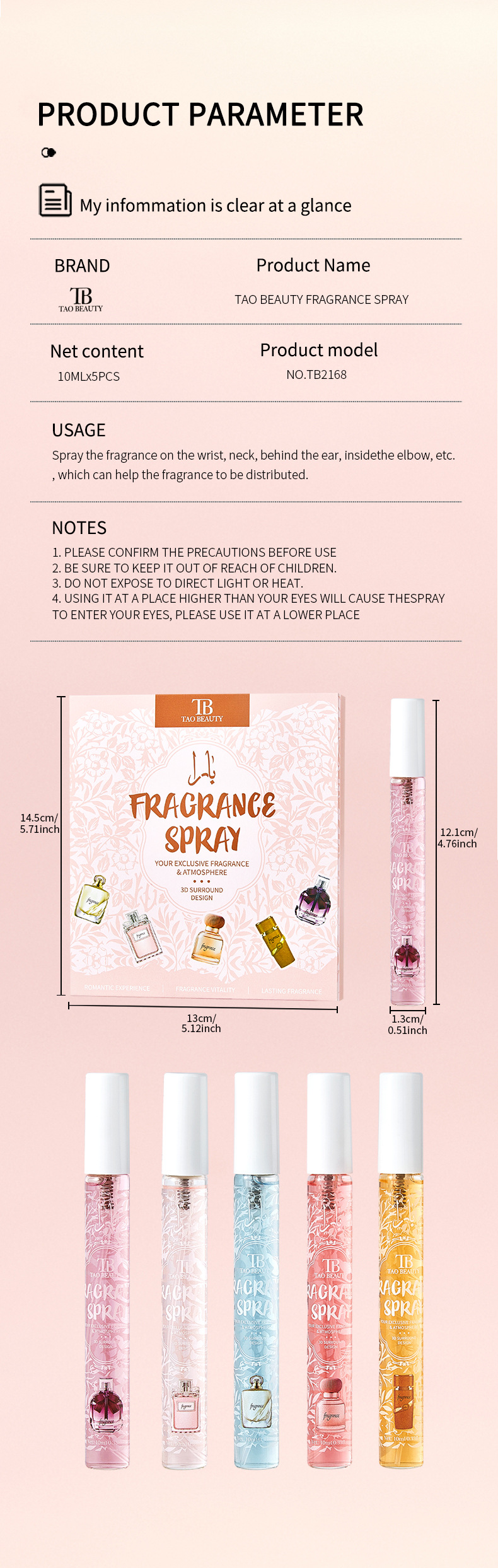 【 Cross-border Exclusive 】Tao Beauty Perfume Set Box Fragrance Spray 10ml Long-lasting Fragrance Water Wholesale pic 15