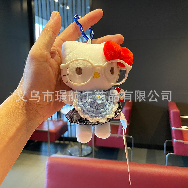 新款可爱hellokitty小挂件毛绒玩偶正版Kitty公仔布娃娃包包挂件详情10