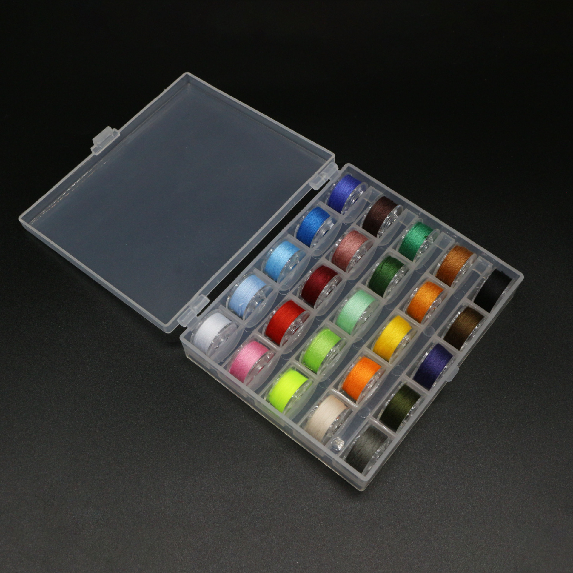 厂家批发家用缝纫机梭芯彩色绕线梭心25/36格梭心套装彩色缝纫线详情23