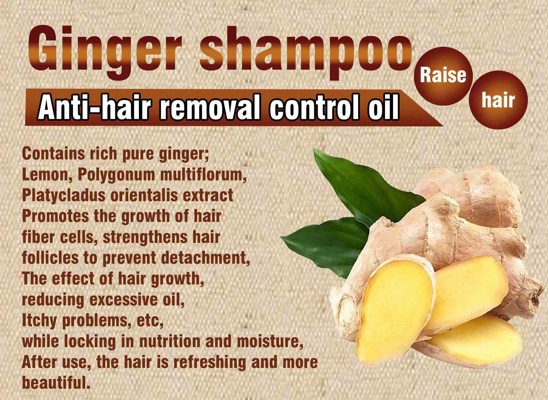 Moisturizing, Cleansing and Nourishing Ginger shampoo pic 3
