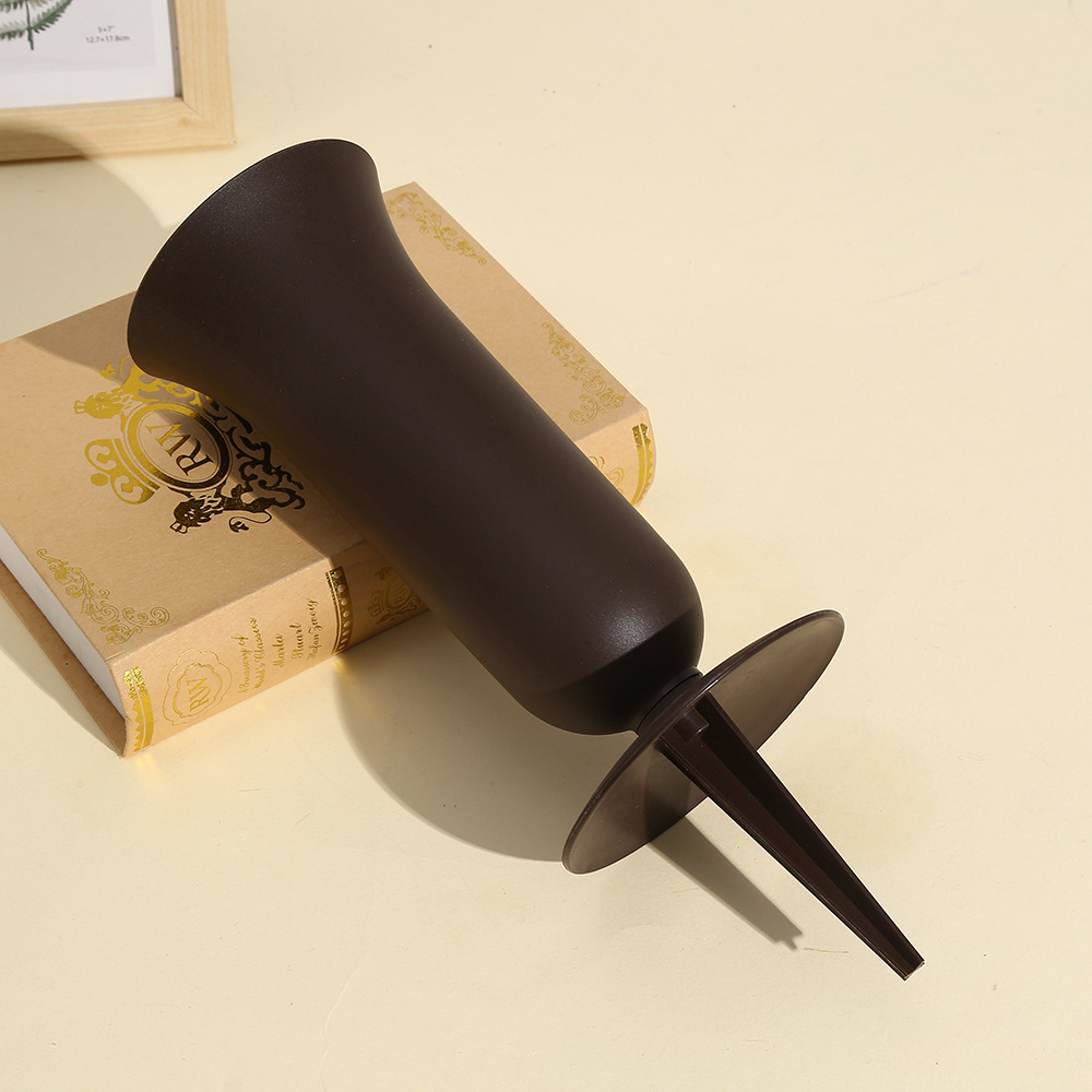 New plastic simulation artificial flower vase, Qingming Festival cemetery with pointed flower tube, conical flower vase for ancestral worship in public cemetery pic 6
