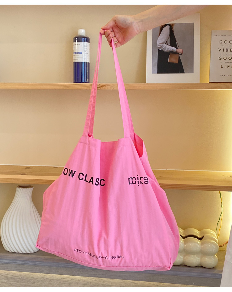 热巴同款帆布包LOWCLASSIC大容量通勤单肩包简约购物袋潮百搭详情10