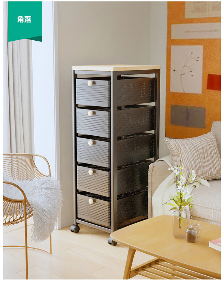 批发抽屉式收纳架多层厨房落地置物柜带门置物架橱柜碗碟储物柜详情14