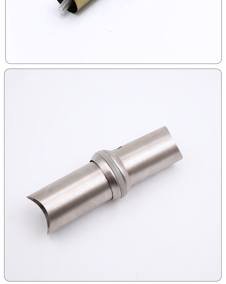 大门拉手脚加厚304不锈钢圆管方管实木拉手配件玻璃门把手固定脚详情21