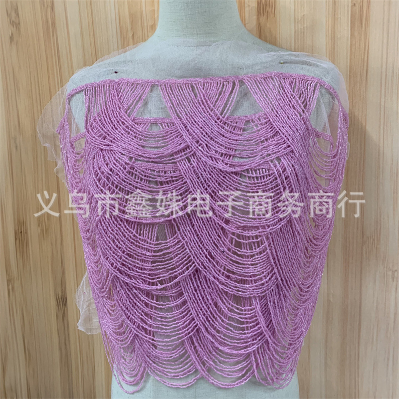 New tassel clothing, wedding dresses and evening gowns, handcrafted tassel applique garments pic 18