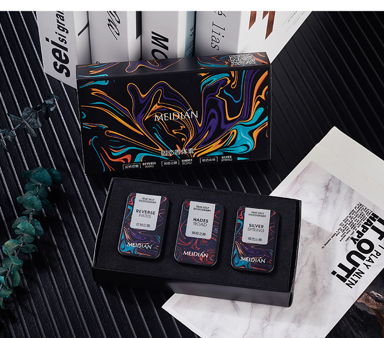 【 Cross-border Exclusive 】 Wholesale of Meidian Solid Perfume for Men's Long-lasting Fragrance Portable Douyin Internet-Famous Perfume Set pic 17
