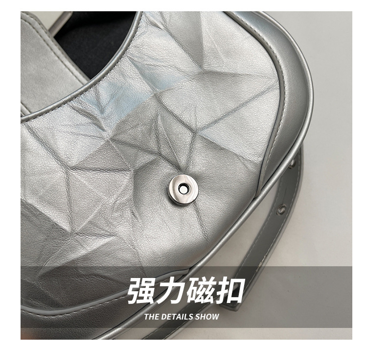 质感腋下女包新款时尚潮流单肩包简约休闲包手提包复古纯色斜挎包详情5