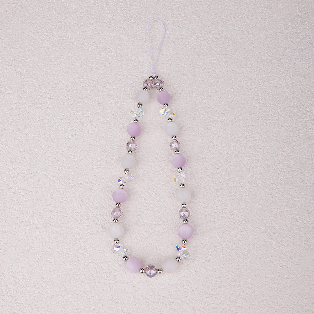 Original design sweet and fresh beaded mobile phone chain, pink spring fresh beaded, girlish CCD camera pendant pic 5