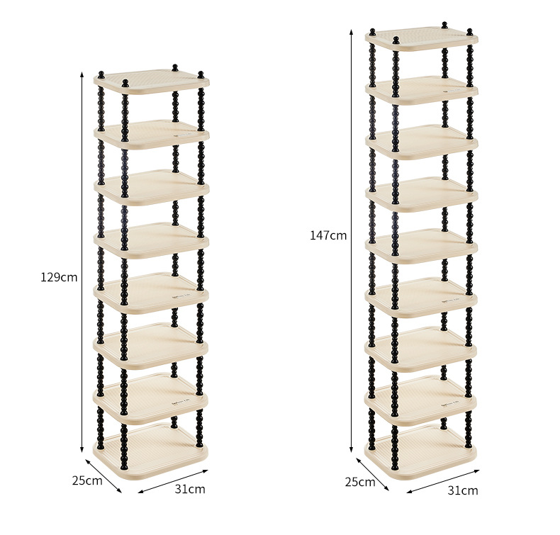 Medieval cream-style shoe rack, indoor household, simple shoe cabinet at the door, multi-storey small shoe storage rack for dormitories pic 4