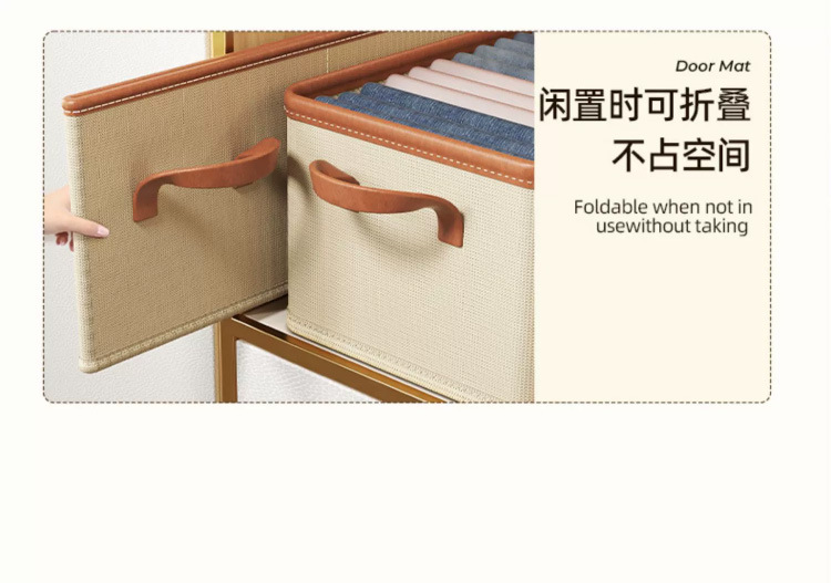 衣服收纳盒  家用衣柜抽屉式分格衣物收纳箱可折叠袜子裤子整理盒详情19