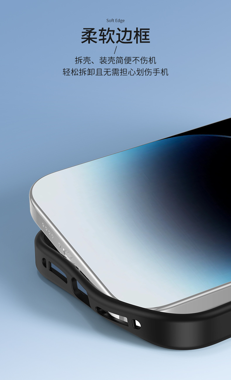 Cross-border applicable iPhone16ProMax transparent protective case, anti-drop case, Apple 16 magnetic phone case, high-end feel pic 11