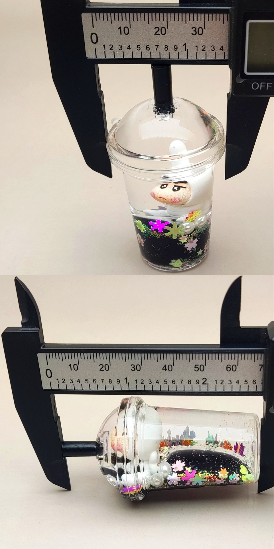 创意亚克力入油流沙瓶卡通系列钥匙扣汽车配饰桌面摆件饰品详情10