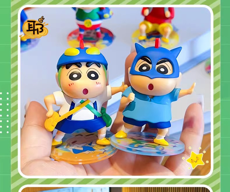 新款蜡笔小新动感大作战潮玩手办盲盒卡通车载摆件桌面饰品小礼品详情16