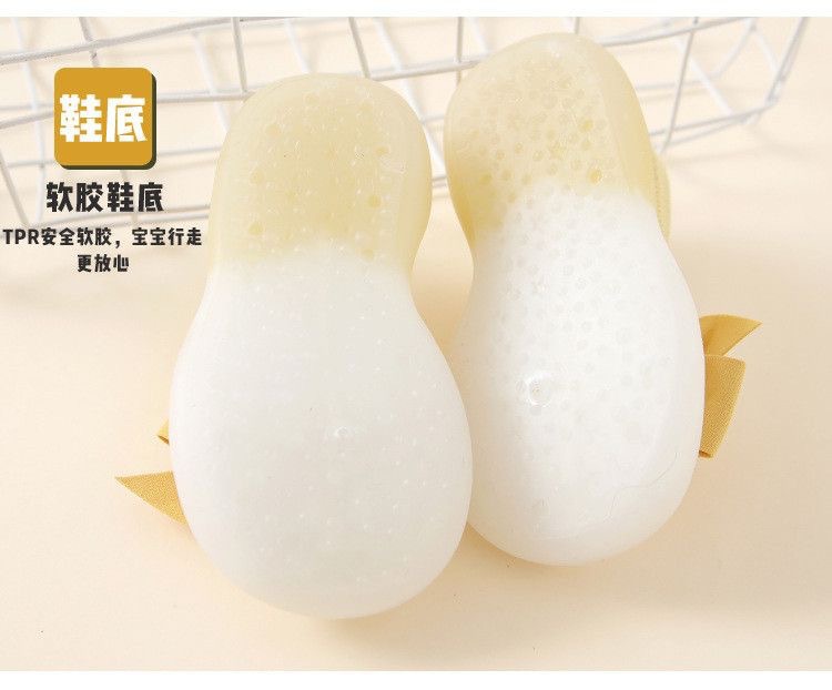 New spring and summer bowknot baby and toddler princess-style indoor and outdoor anti-slip and anti-collision baby and toddler walking shoes and socks pic 6