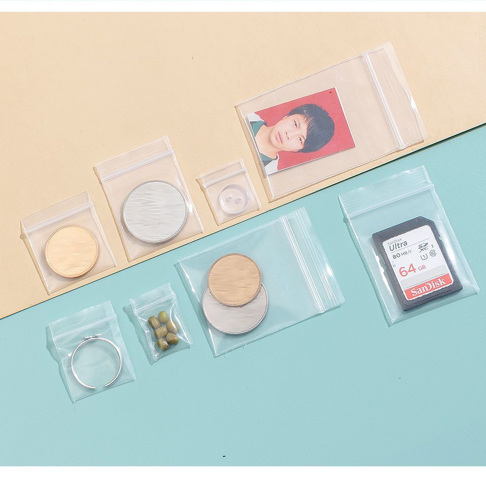 加厚特小号自封袋透明塑料包装袋精致耳钉饰品迷你试用装密封口袋详情22