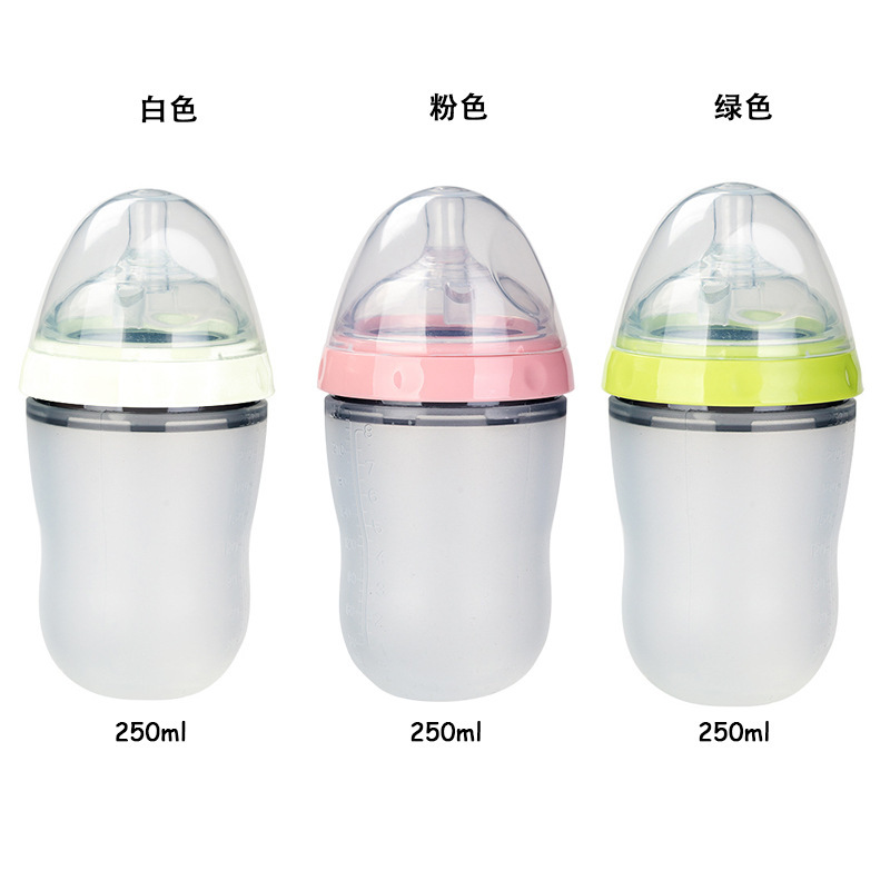 Baby and toddler wide-mouth imitation breast milk silicone baby bottle, baby feeding soft baby bottle one-piece consignment 150/250ml Beiqin Beiqin baby bottle, baby and maternal products pic 11