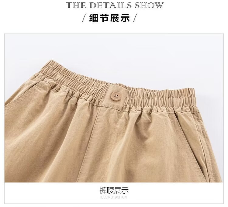 女童工装裤2024新款夏装韩版洋气中大童纯棉女生休闲裤子潮酷穿搭详情34