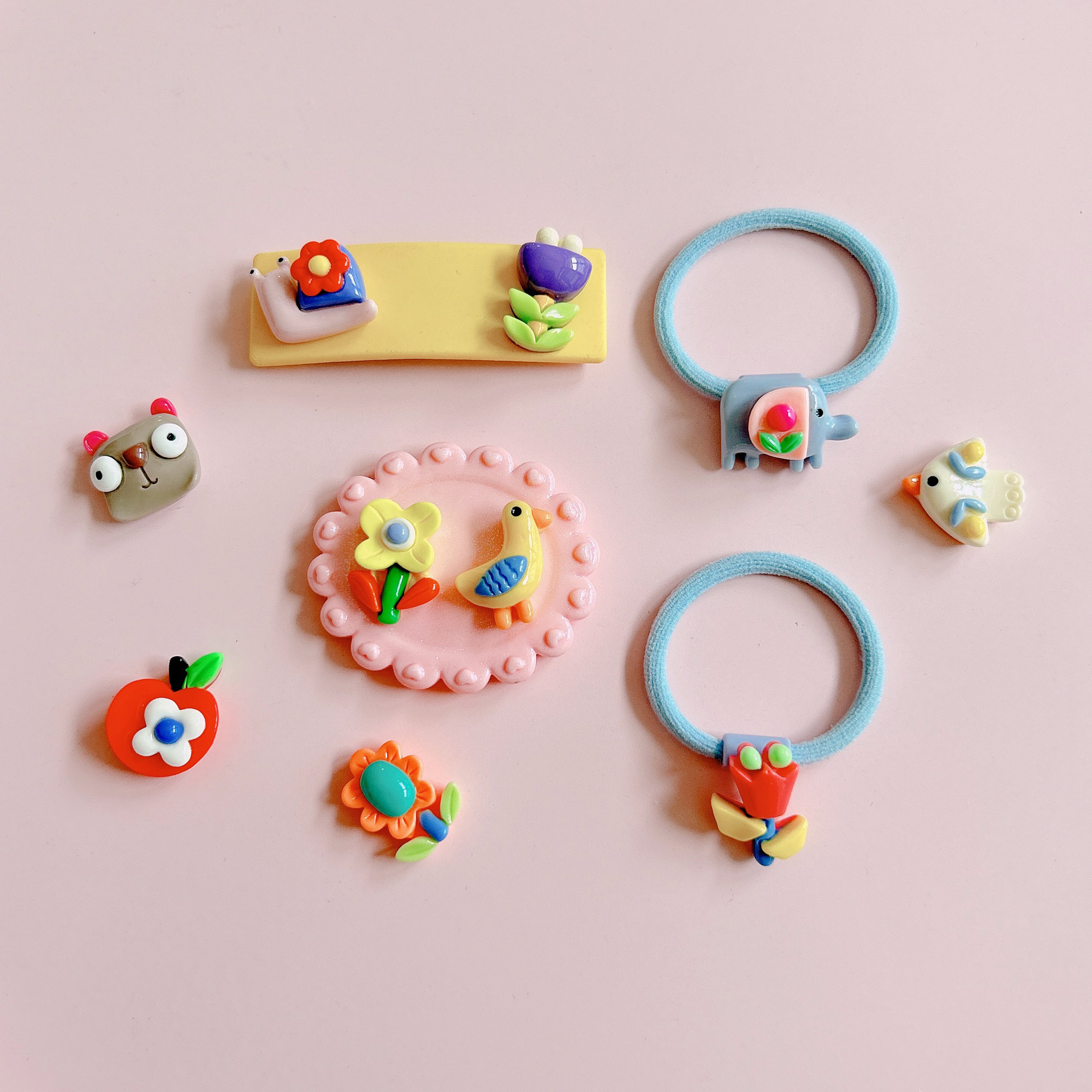 XN Creative Dopamine Flower Animal diy resin jewelry accessories Phone case Hair clip cream glue material pic 6
