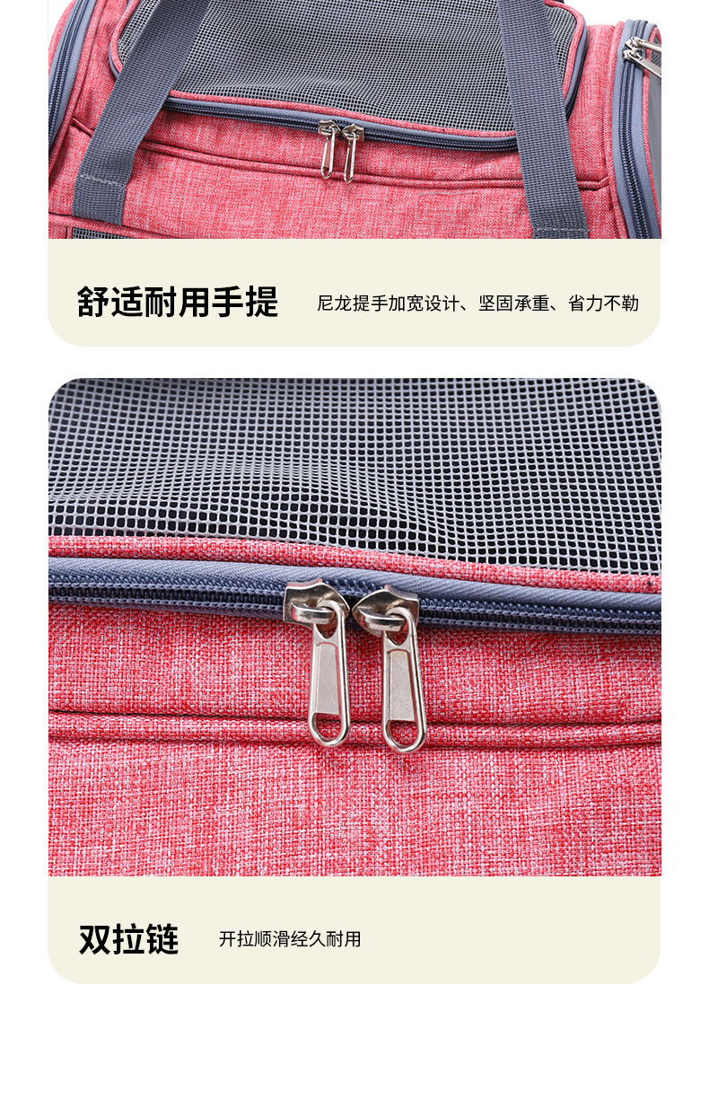 Rongka Pet Cross-border Fashion Transparent Cat Bag, portable pet shoulder bag for going out, breathable pet single-shoulder bag, cat and dog hand-held pet bag pic 8