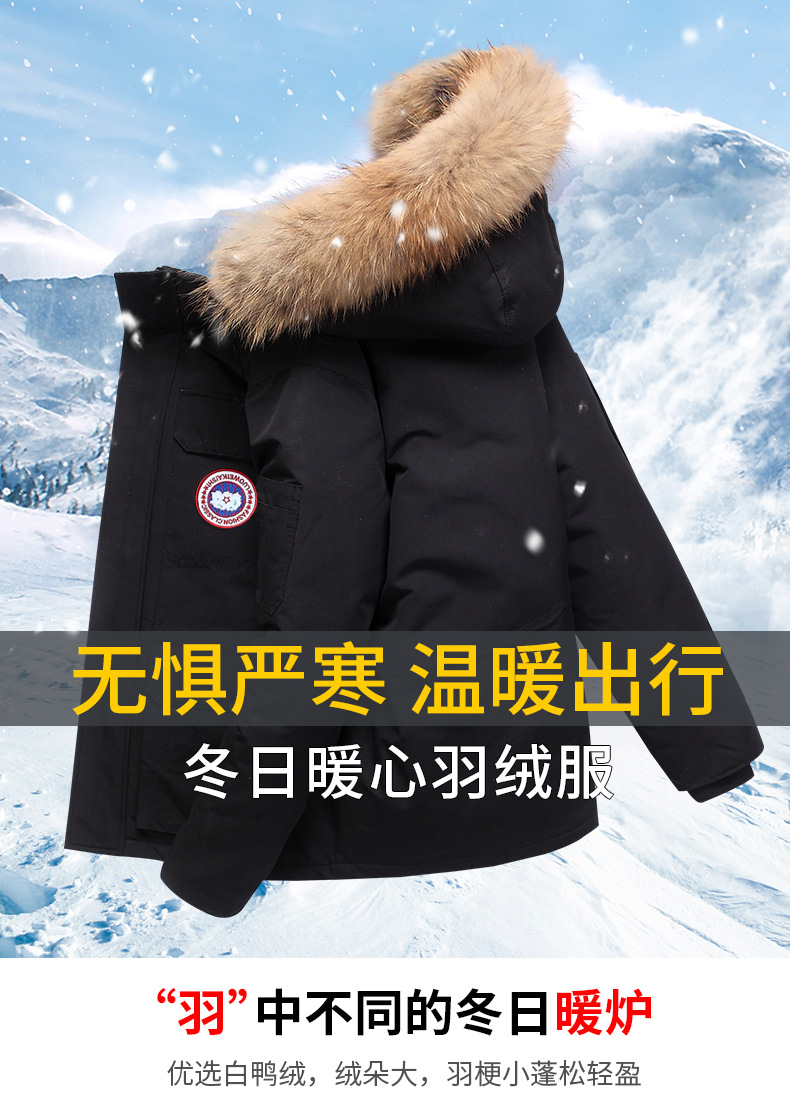 Parker down jackets for men and women 2024 Winter trendy brand thickened warm trendy brand Little Goose workwear down jackets with fur collels for men pic 2