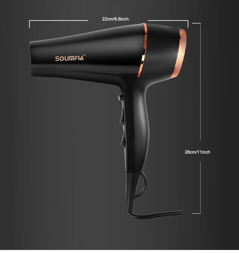 SOLIMPIA hair dryers, high wind power, hair salon dormitories, household hair dryers, high-power quick-drying, cold and hot air wholesale pic 10
