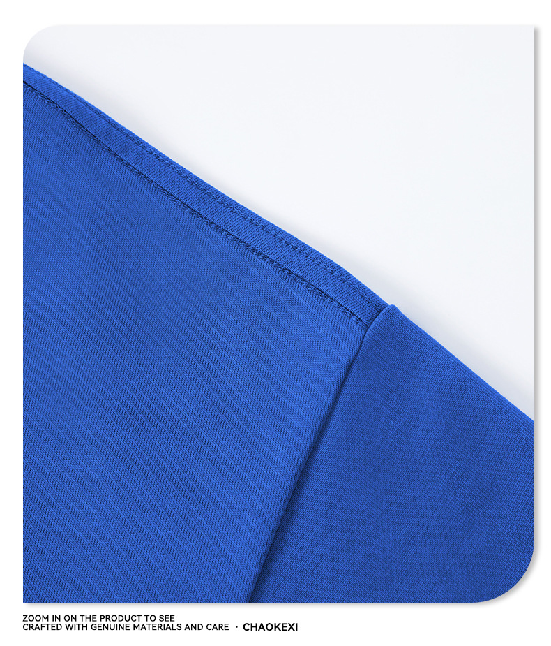 Summer new knitted patchwork color-blocking collar 100% cotton short-sleeved American trendy brand versatile short T-shirt top for men pic 28