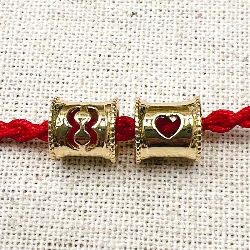 Copper-plated real gold, small waist, digital heart, beaded and decorated, bucket beads, tube beads, DIY bracelet, necklace, beaded arrangement and beaded transportation pic 14