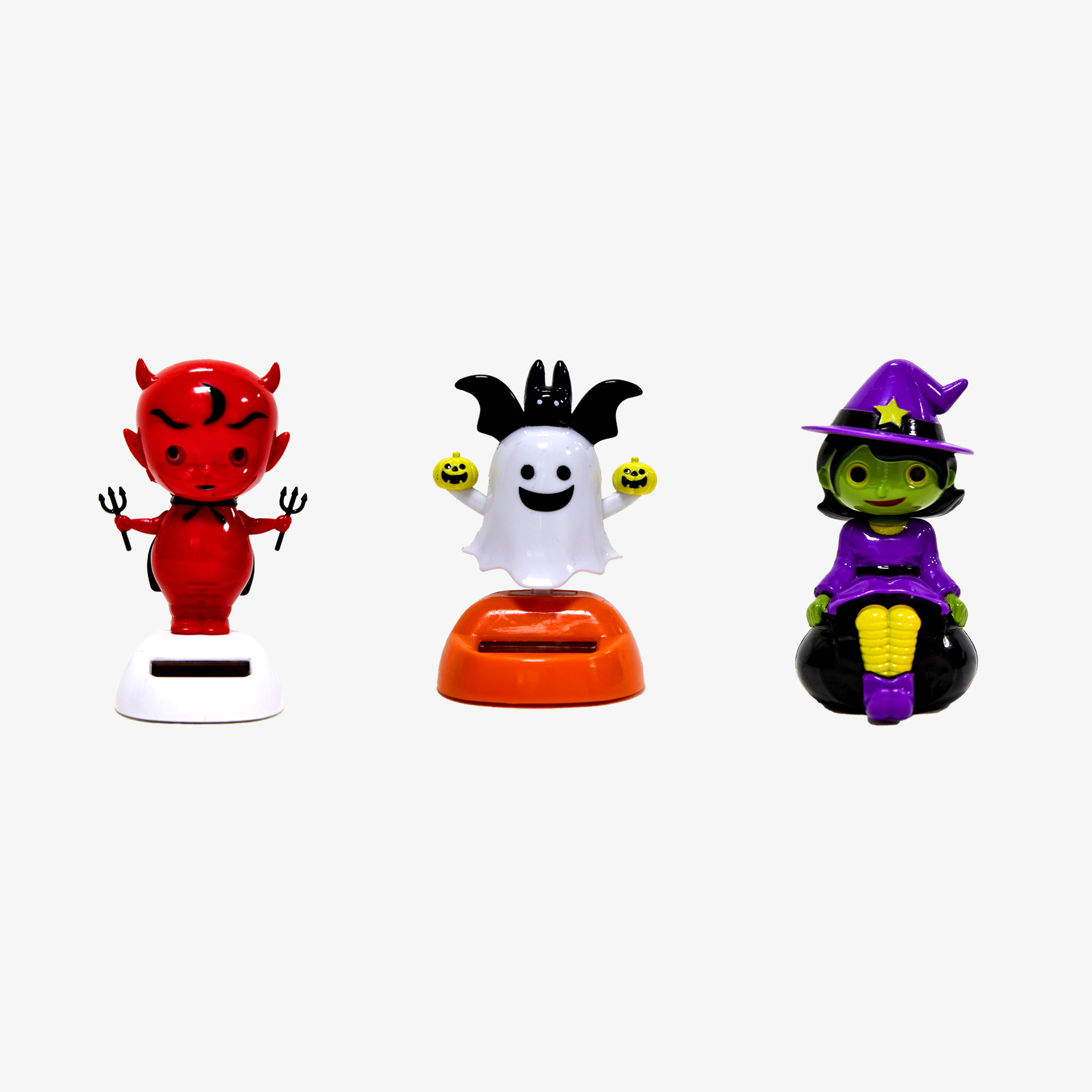 Cross-border best-selling solar-powered Halloween Skeleton Witch Ghost car automatic shaking head car interior ornaments are available for wholesale pic 3